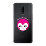BurningMint® Cute Pink Girl Back Printed Transparent Soft Phone Case