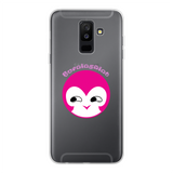 BurningMint® Cute Pink Girl Back Printed Transparent Soft Phone Case