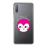 BurningMint® Cute Pink Girl Back Printed Transparent Soft Phone Case