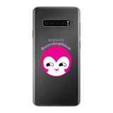 BurningMint® Cute Pink Girl Back Printed Transparent Soft Phone Case