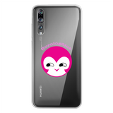 BurningMint® Cute Pink Girl Back Printed Transparent Soft Phone Case