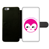 BurningMint® Smiley Girl Phone Wallet Case. Cute Pink Girl Wall Phone Wallet Case