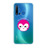 BurningMint® Cute Pink Girl Back Printed Transparent Soft Phone Case