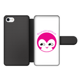 BurningMint® Smiley Girl Phone Wallet Case. Cute Pink Girl Wall Phone Wallet Case