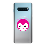 BurningMint® Cute Pink Girl Back Printed Transparent Soft Phone Case