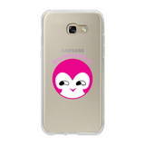 BurningMint® Cute Pink Girl Back Printed Transparent Soft Phone Case