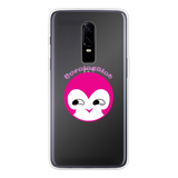 BurningMint® Cute Pink Girl Back Printed Transparent Soft Phone Case