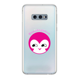 BurningMint® Cute Pink Girl Back Printed Transparent Soft Phone Case