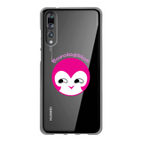 BurningMint® Cute Pink Girl Back Printed Transparent Soft Phone Case