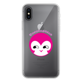BurningMint® Cute Pink Girl Back Printed Transparent Soft Phone Case
