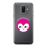 BurningMint® Cute Pink Girl Back Printed Transparent Soft Phone Case