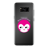 BurningMint® Cute Pink Girl Back Printed Transparent Soft Phone Case