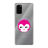 BurningMint® Cute Pink Girl Back Printed Transparent Soft Phone Case