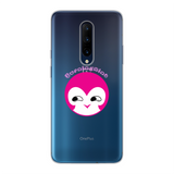 BurningMint® Cute Pink Girl Back Printed Transparent Soft Phone Case