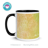 Accent mug, Ceramic coffee mug, dishwasher safe mug, floral mug, kitchen décor, microwave safe mug, mug for mom, mug for wife, mug for her, mug gift, yellow mug, green mug, BurningMint mug,   Accent mugs, Ceramic coffee mugs, dishwasher safe mugs, floral mugs, kitchen décor, microwave safe mugs, mugs for mom, mugs for wife, mugs for her, mug gifts, yellow mugs, green mugs, BurningMint mugs