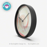 BurningMint™ Wall Clock, Silent Quality Quartz Clock, Non Ticking Clock with Floral Design, Rose Wall Clock, Wall clock, Quiet Wall Clock, silent  Wall Clock, Quality Quartz clock, modern clock, minimalist clock, home décor, office decoration, room decoration, wall art