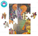 BurningMint® Handmade Jigsaw Puzzles of Surreal Painting Art In A Stylish Metallic Tint Box | Handcrafted Wooden Jigsaw Puzzles | Cardboard Jigsaw Puzzles | 5 Sizes to Choose From