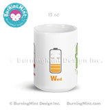 11oz mugs, 11oz coffee mugs, 15oz mugs, 15oz coffee mugs, Coffee mugs, funny coffee mugs, battery coffee mugs, energy coffee mugs, BurningMint mugs, funny birthday gifts, funny Christmas gifts, funny new year gifts, gifts for co-worker, gifts for colleague