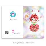 BurningMint™ All Purpose Greeting Card |  Peony Fairy