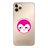BurningMint® Cute Pink Girl Back Printed Transparent Soft Phone Case