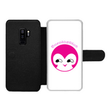 BurningMint® Smiley Girl Phone Wallet Case. Cute Pink Girl Wall Phone Wallet Case