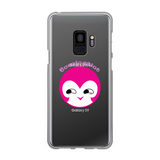 BurningMint® Cute Pink Girl Back Printed Transparent Soft Phone Case