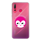 BurningMint® Cute Pink Girl Back Printed Transparent Soft Phone Case