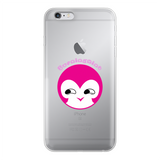 BurningMint® Cute Pink Girl Back Printed Transparent Soft Phone Case