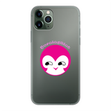 BurningMint® Cute Pink Girl Back Printed Transparent Soft Phone Case