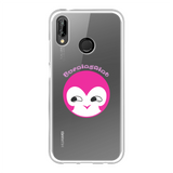 BurningMint® Cute Pink Girl Back Printed Transparent Soft Phone Case