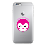 BurningMint® Cute Pink Girl Back Printed Transparent Soft Phone Case