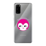 BurningMint® Cute Pink Girl Back Printed Transparent Soft Phone Case