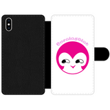 BurningMint® Smiley Girl Phone Wallet Case. Cute Pink Girl Wall Phone Wallet Case