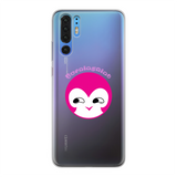 BurningMint® Cute Pink Girl Back Printed Transparent Soft Phone Case