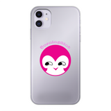 BurningMint® Cute Pink Girl Back Printed Transparent Soft Phone Case