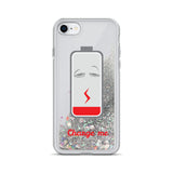 Charge Me Funny Liquid Glitter Phone Case