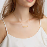 BurningMint™ Personalized Engraved Silver Bar Chain Necklace