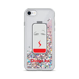 Charge Me Funny Liquid Glitter Phone Case