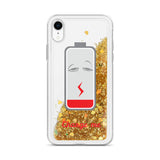 Charge Me Funny Liquid Glitter Phone Case
