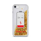 Charge Me Funny Liquid Glitter Phone Case