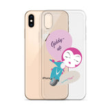 BurningMint® Cute iPhone Cases | Giddy-up Pink Scooter Girl iPhone Case