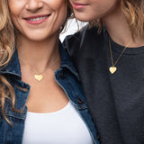 BurningMint™ Custom Heart Necklace | Personalized Engraved Silver Heart Necklace