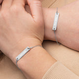 BurningMint® Personalized Bracelet | Engraved Silver Coated Chain Bracelet | Sterling silver Pendant with Chain with Coating (📫 free shipping!)