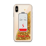 Charge Me Funny Liquid Glitter Phone Case