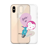 BurningMint® Cute iPhone Cases | Giddy-up Pink Scooter Girl iPhone Case