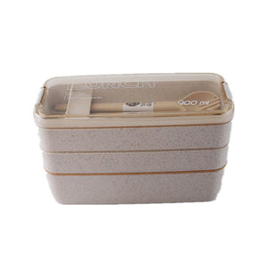 Vertical Lunch Box, 3-layered Stackable Lunch Box, Microwavable Lunch Box, 3 Layer Wheat Straw Bento Boxes (📫 📫 📫 Free-shipping)