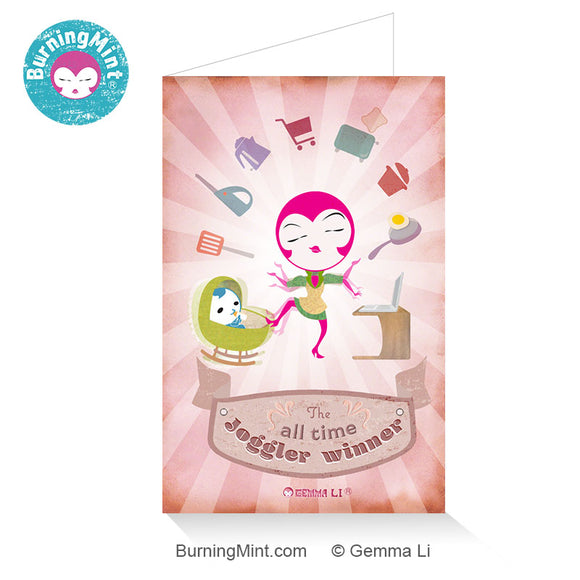 BurningMint® Funny Mother's Day Card | The All-Time Joggler Winner