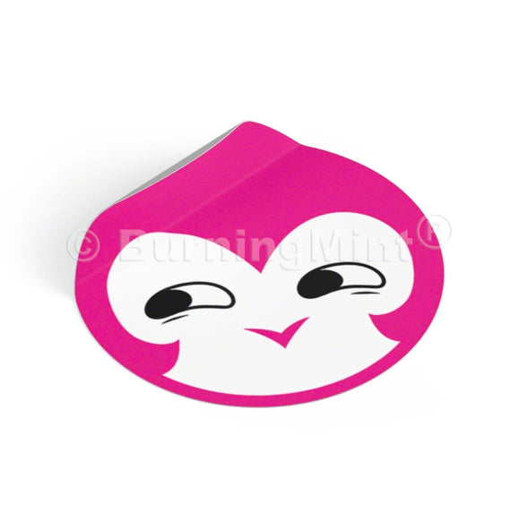 BurnigMint™ Cute Smile Stickers | Waterproof Vinyl Stickers | Round Vinyl Stickers | Smiley Sticker | Waterproof Labels
