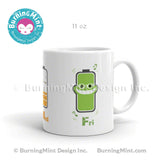 BurningMint®️ Funny Coffee Mug, Battery Mug, Cute Cartoon Mug  🌝 🌝