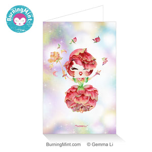BurningMint™ All Purpose Greeting Card |  Peony Fairy